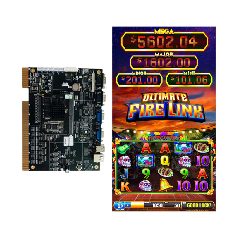 Tablero vertical de los videojuegos de la máquina tragaperras del vínculo del fuego de la pantalla táctil del software del juego de la ranura de Firelink de la calle de Olvera